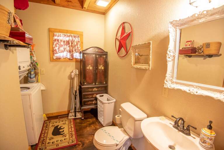 Half bathroom with Washer & Dryer (for your convenience)...