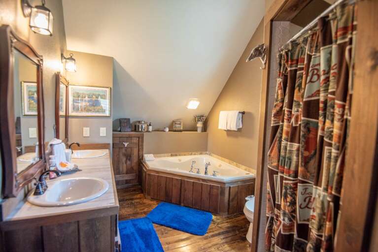 Full bathroom with huge tub...