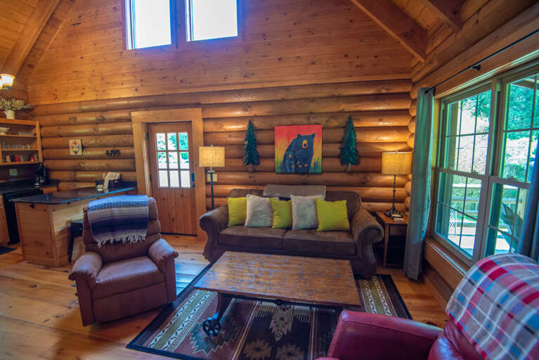 Big chairs and couches...