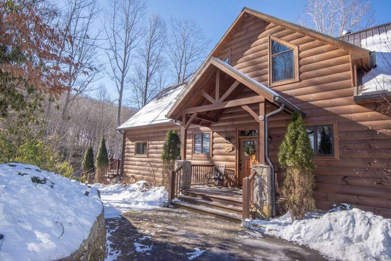 Our Place to Paws Luxury Blue Ridge Mountain Log Cabin - Lansing