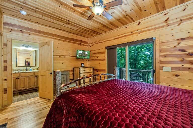 With queen bed and smart tv...