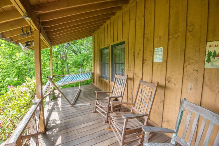 Porch with rocking chairs, of course, and a hammock... Porch with rocking chairs, of course, and a hammock...