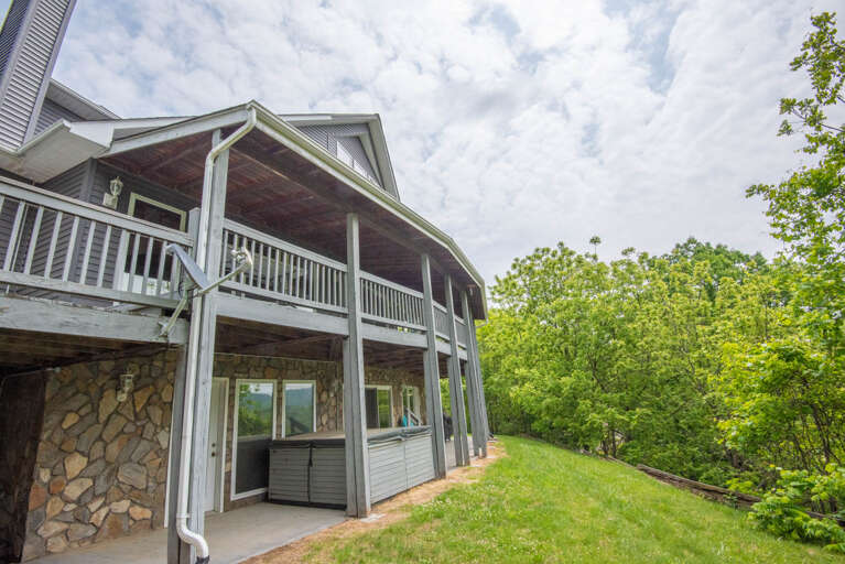Covered hot tub under your deck...
