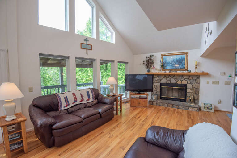 Open great room with tons of natural light...
