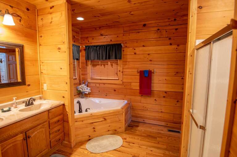 Oversized soaking tub...