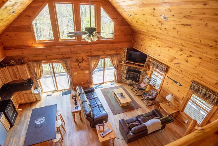 View from cabin loft...