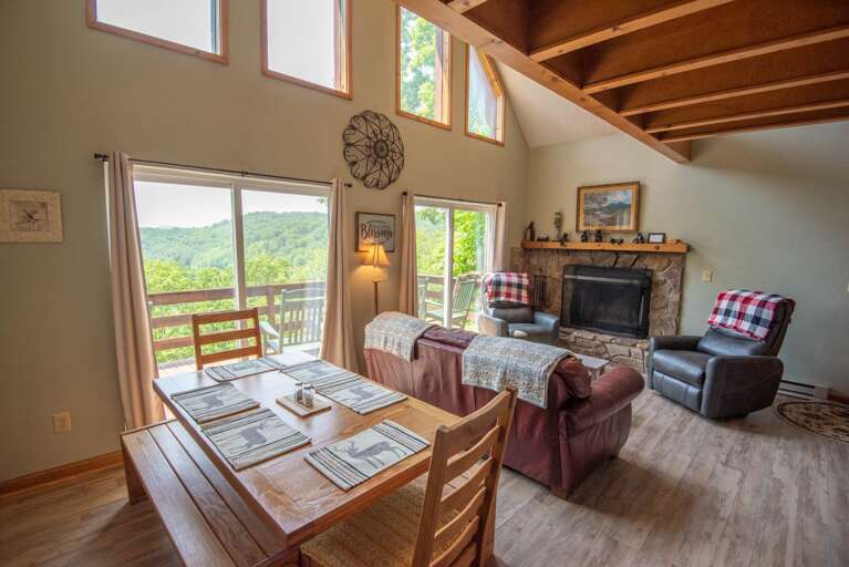 Vaulted ceilings and exposed beams...