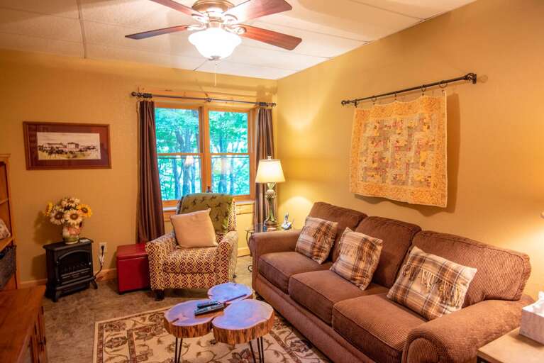 Living area with comfortable couch... Living area with comfortable couch...