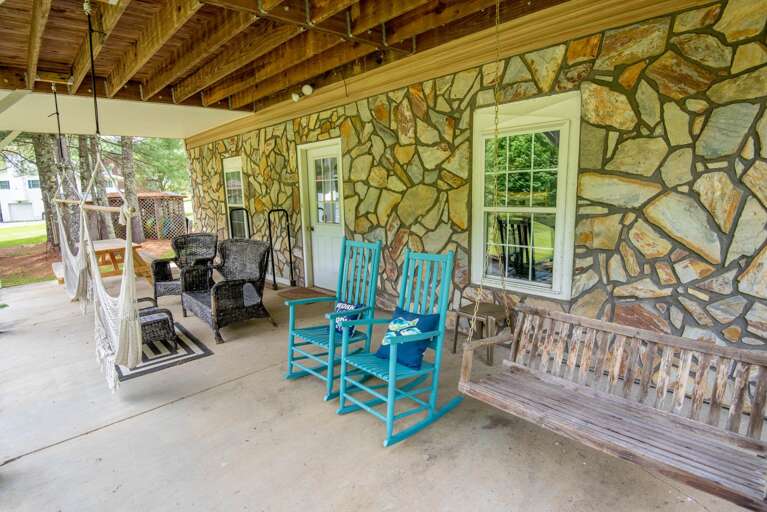 Hammocks and rockers and swings...