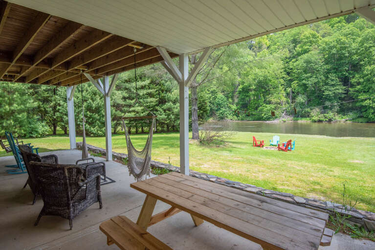 Overlooking the grounds and river...
