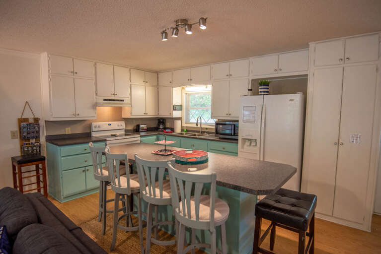 Seating at the kitchen island...