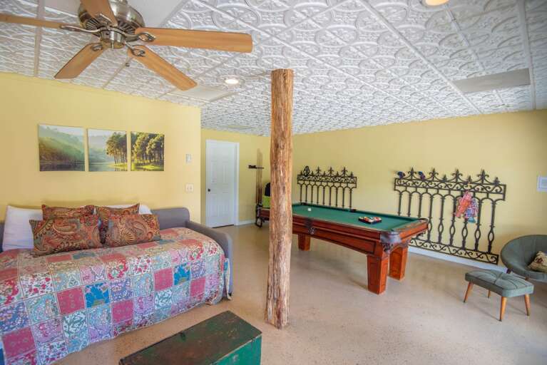 Game room with pool table...