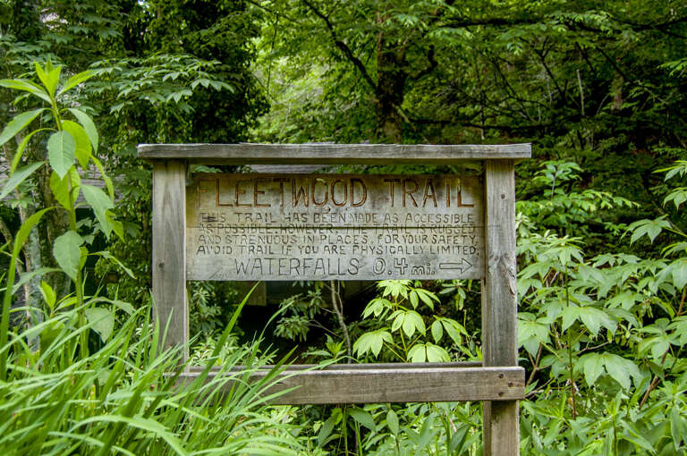 Common area hiking trail to Creek Falls at the entrance of the community...