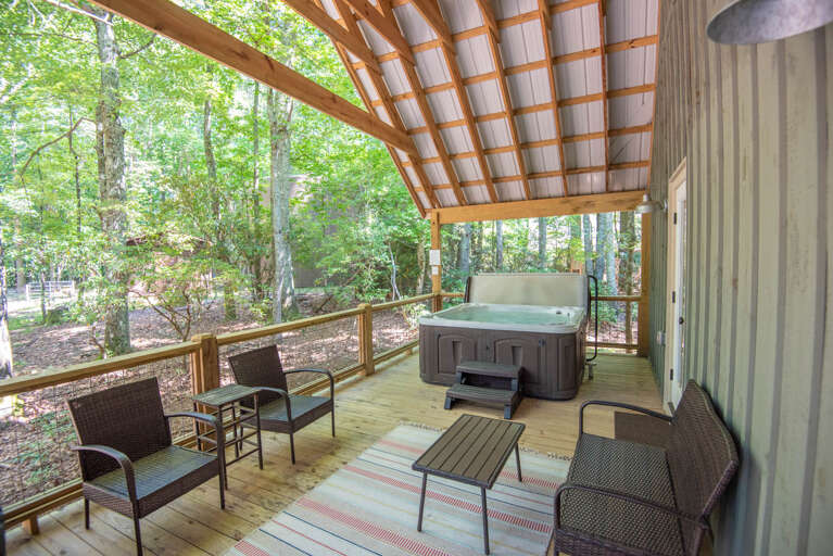 Seating to enjoy nature's sounds...