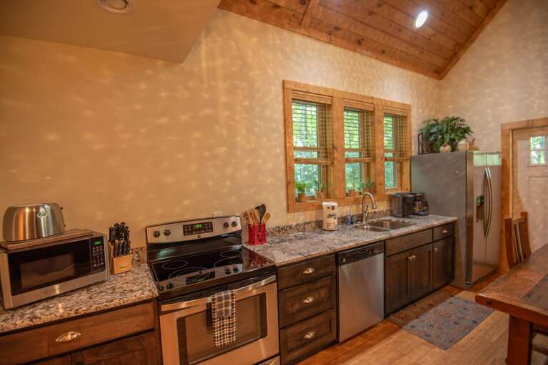 Stainless appliances and plenty of space...