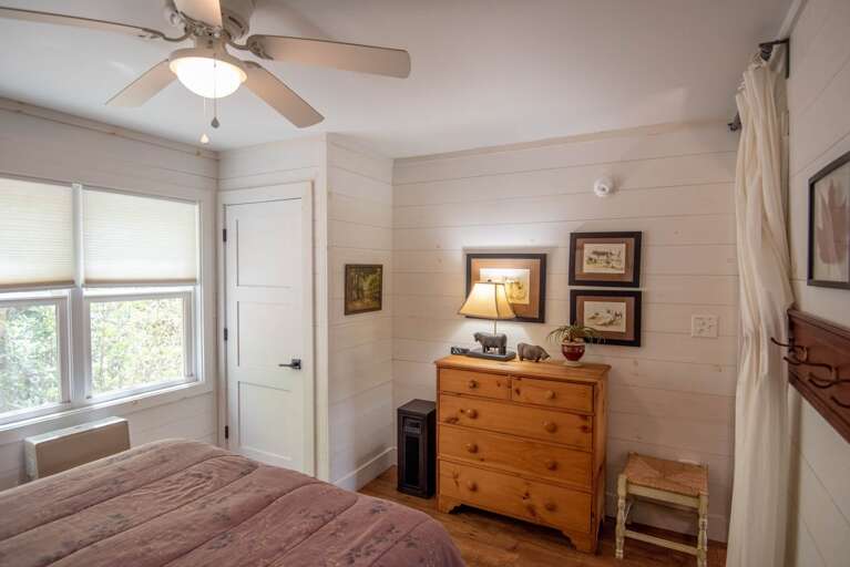 With dresser to unpack and feel at home...