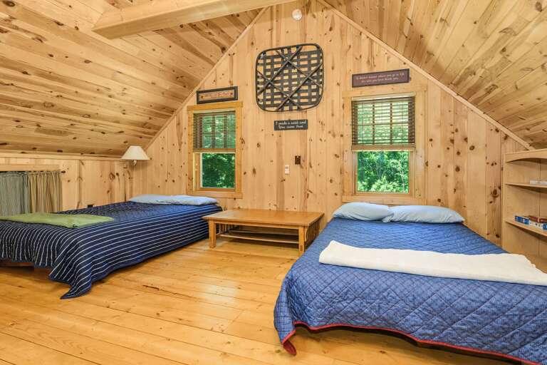 2 single futons in loft...