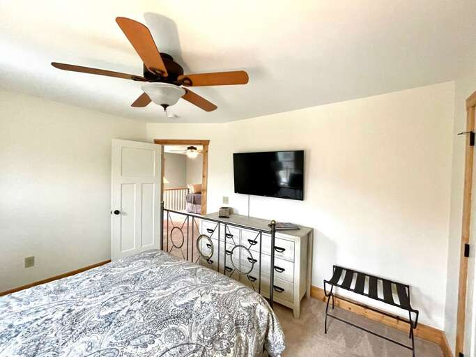 With TV & dresser to unpack and feel at home...