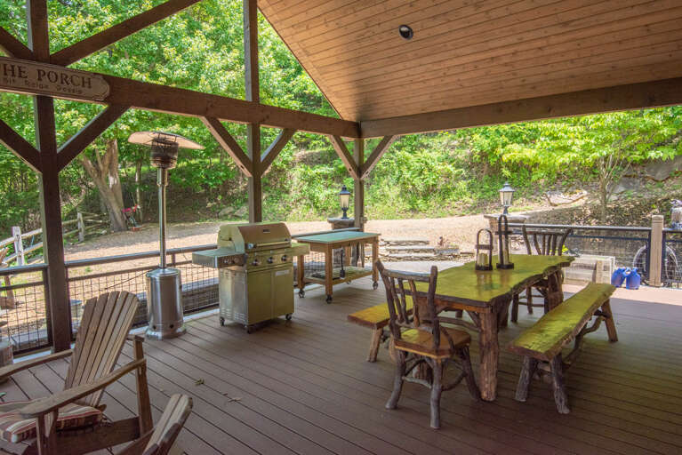 Gas grill (propane provided) and al fresca dining, (heaters are not for guest use)...