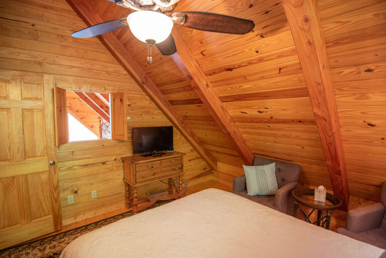 TV and no drywall in sight...