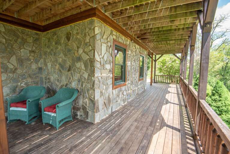 A little seating everywhere outside...