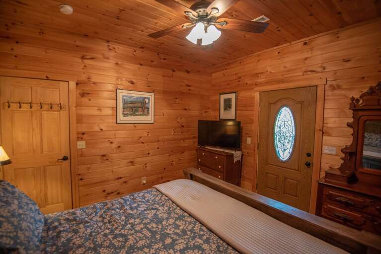 With TV and dresser, so you can move out of your suitcase...