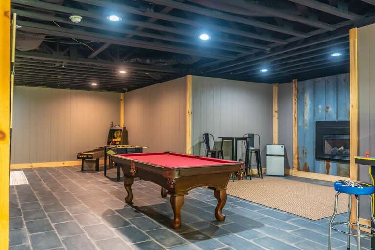 And a fireplace and mini-fridge...