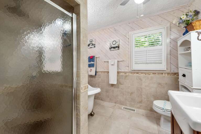 Bathroom on main level with Shower...
