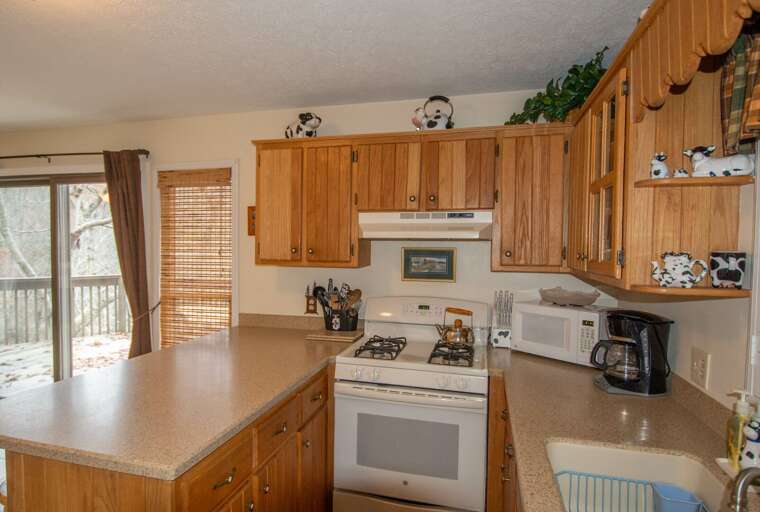 Fully-stocked kitchen...
