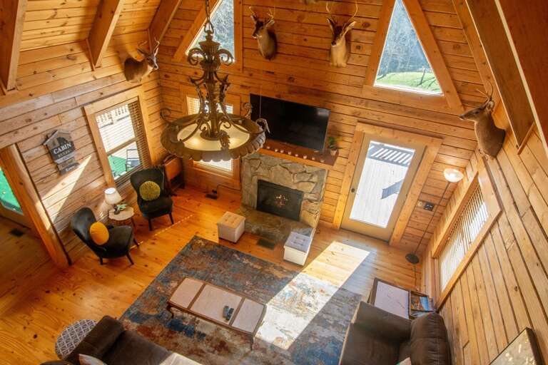 Fireplace and Flatscreen Smart TV...