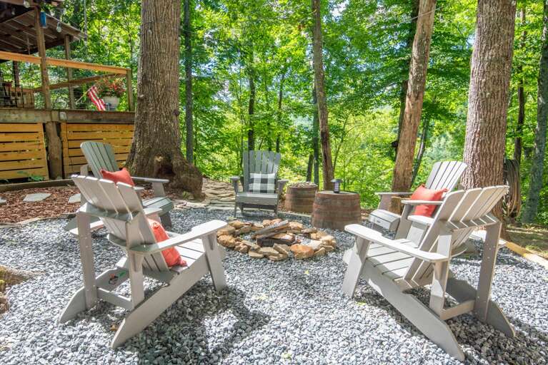 Cozy seating, intimate fire for S'Mores making...