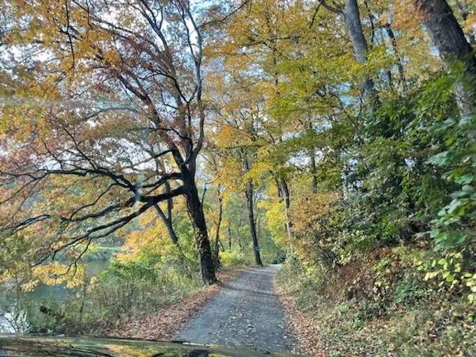 One lane road between you and the New River.