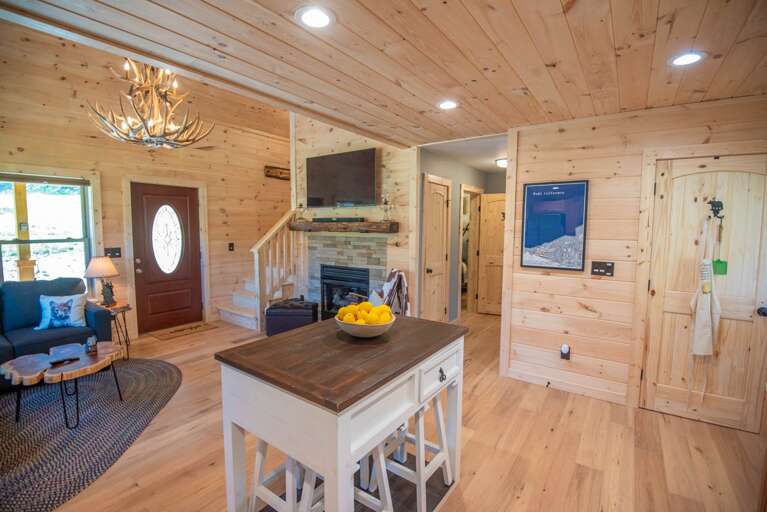 Additional island seating...