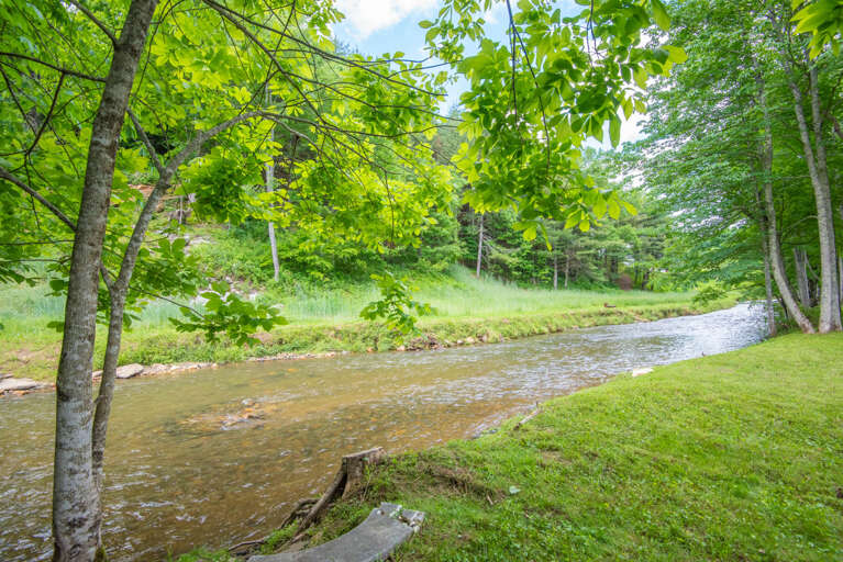 Easy steps into the river...