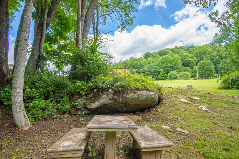 Extra seating by the river...