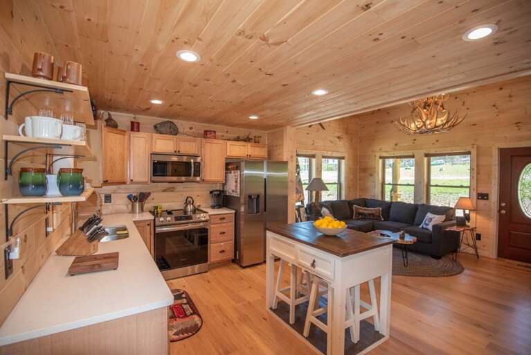 Open floorplan to keep the family together...