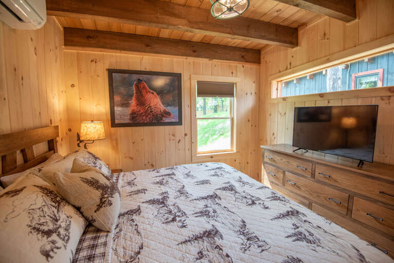 Romantic King bedroom with TV...