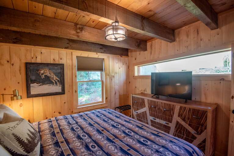 Romantic King bed with TV...