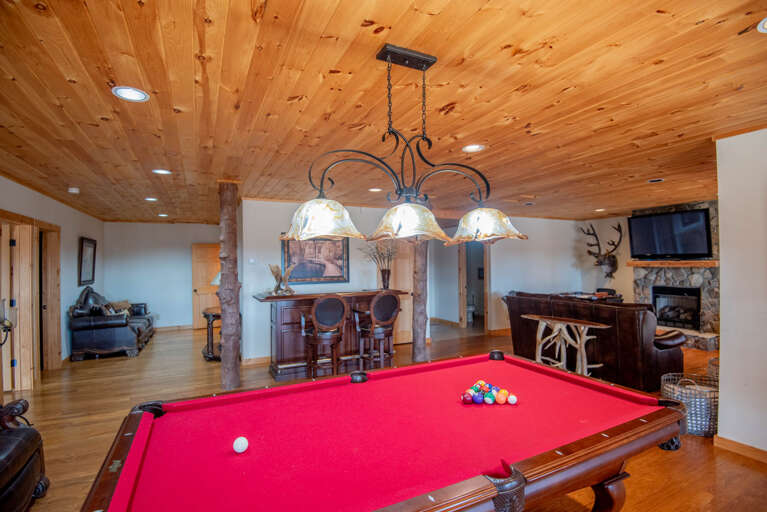 Full-size pool table...