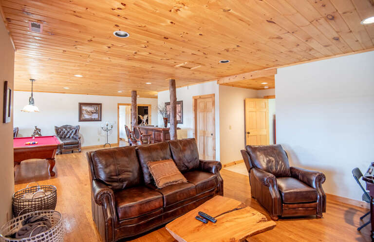 Luxury leather couch and chair...