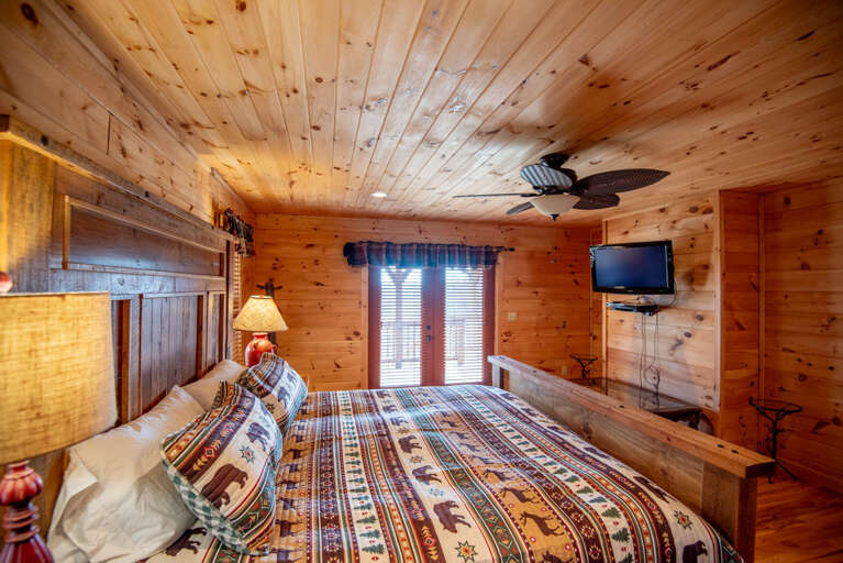 With TV and dresser (to unpack and feel at home)...