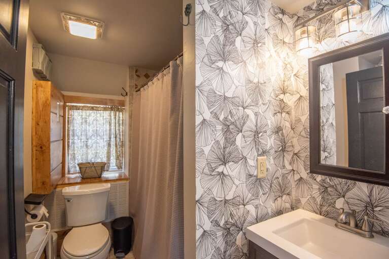 Full bathroom with shower...