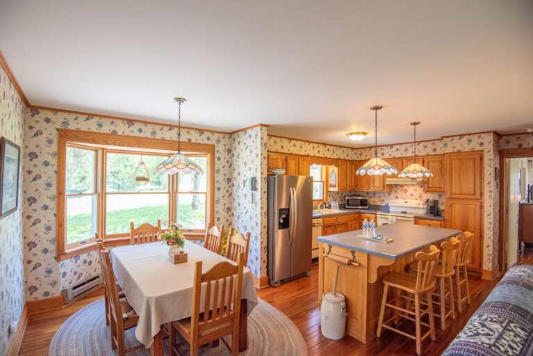 Plenty of seating at the dining table...