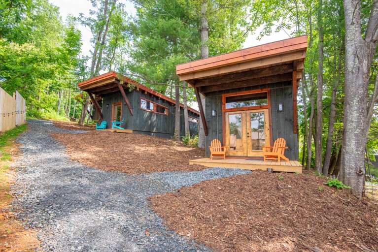 Come stay a mile from West Jefferson NC in one of our 7 Tiny cabins...