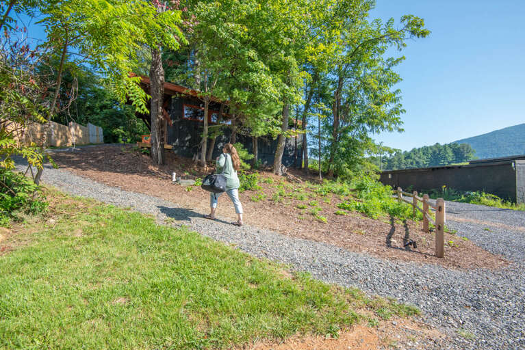 Just a short walk up the hill to cabin #7...