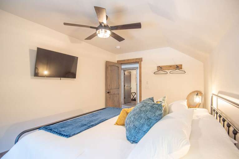 King bed with smart TV...