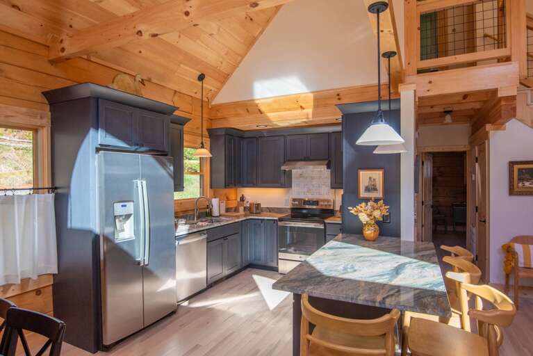 4 barstools at the breakfast bar...