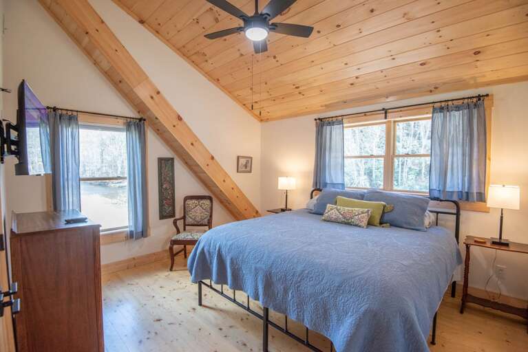 Upstairs bedroom with king bed...