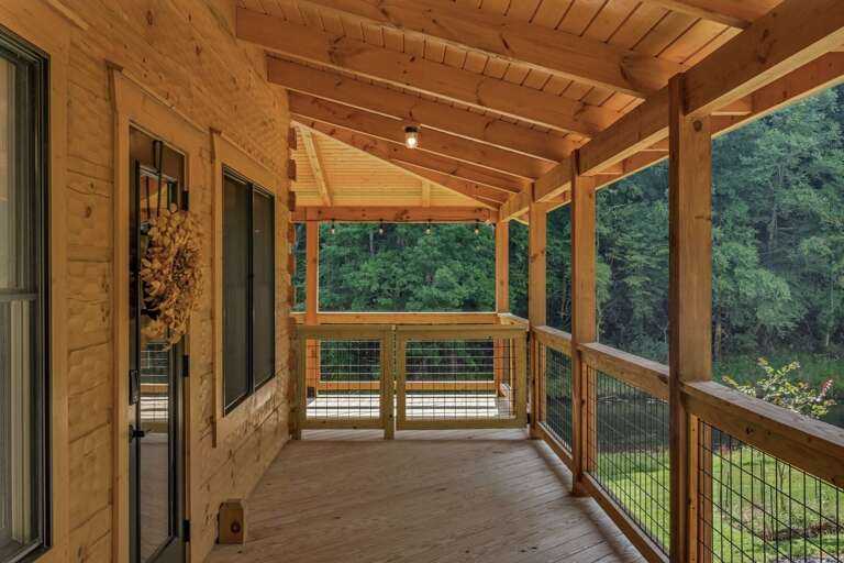 View towards porch gate with front door to the left