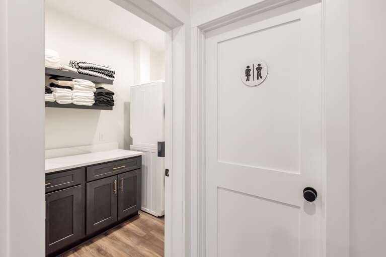 Half bathroom and laundry room downstairs...